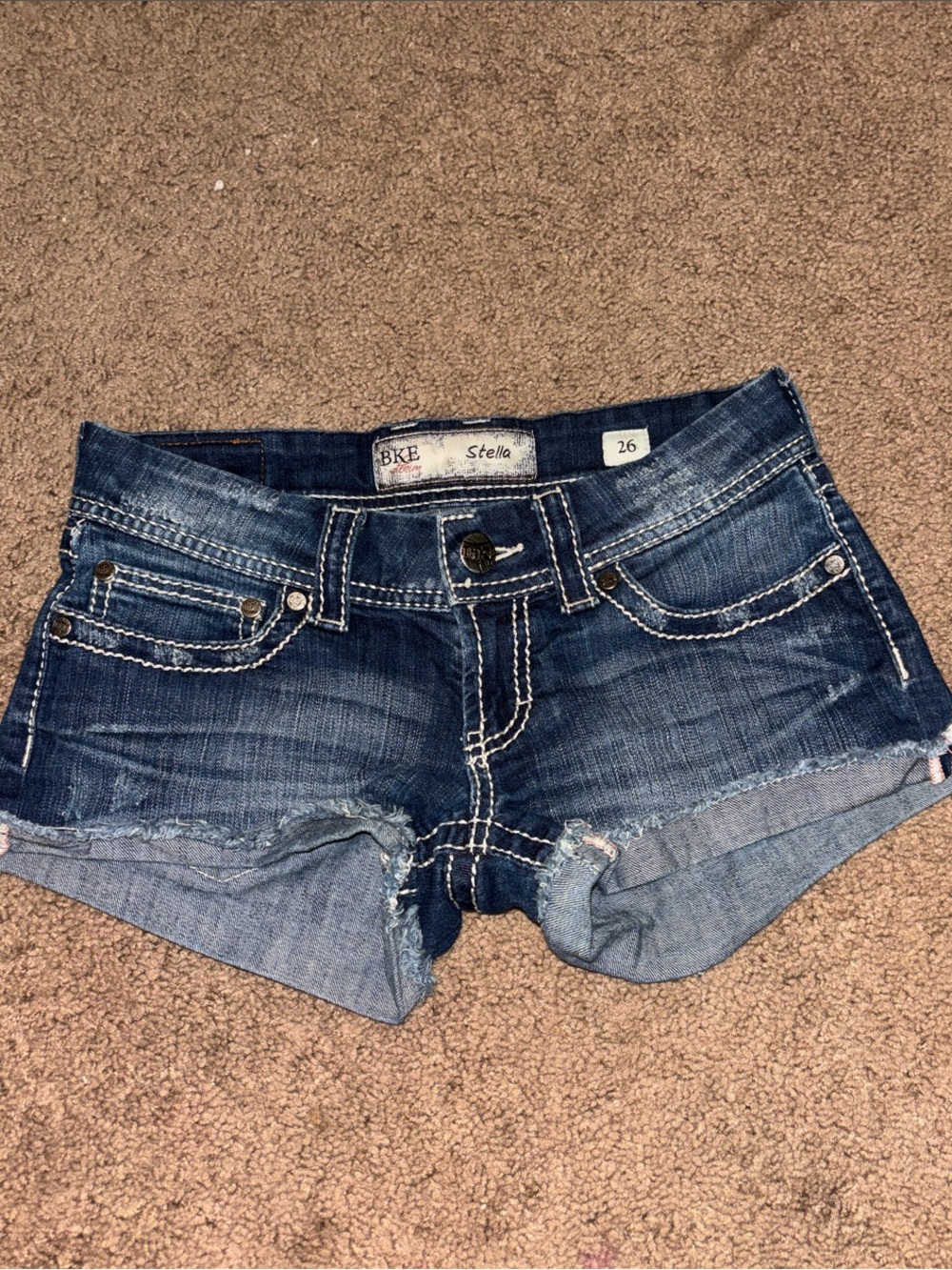 BKE Stella Dark Indigo Jean Shorts